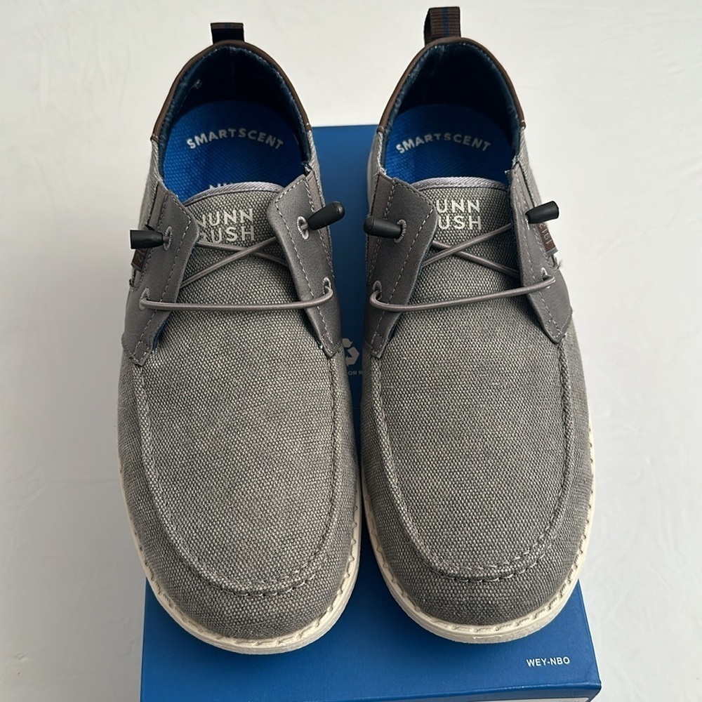 Nunn Bush Brewski gray slip-on boat shoes